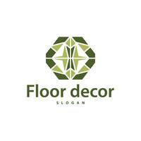 piso logo sencillo resumen diseño hogar decoración cerámico loseta vector ilustración