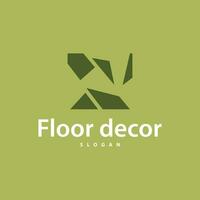 Floor logo simple abstract design home decoration Ceramic tile vector illustration