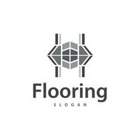 Floor logo simple abstract design home decoration Ceramic tile vector illustration