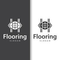 Floor logo simple abstract design home decoration Ceramic tile vector illustration