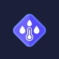 water temperature icon, vector sign