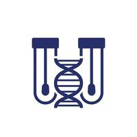 dna swab tests icon with test tubes vector