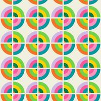 Essential geometric printable seamless pattern with abstract Minimal elegant line form stroke shapes in vibrant colors. Modern simple background in minimalist mid century style vector wall art