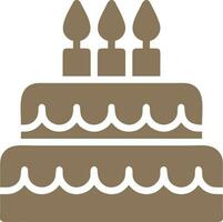 Logo cake birthdays food vector