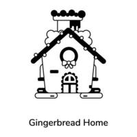 Trendy Gingerbread Home vector