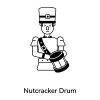 Trendy Nutcracker Drum vector