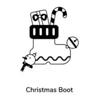 Trendy Christmas Boot vector