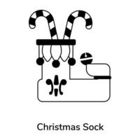 Trendy Christmas Sock vector