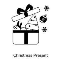 Trendy Christmas Present vector