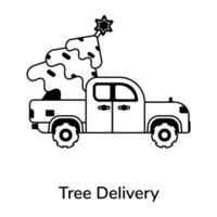 Trendy Tree Delivery vector
