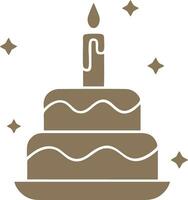 Logo cake birthdays food vector