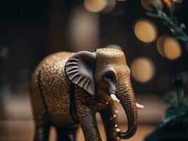 AI generated Beautiful decorative elephant statue. ai generative photo