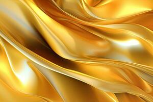 AI generated Gold background or texture and gradients shadow. AI Generative. photo