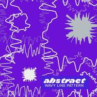 Abstract wavy lines pattern vector