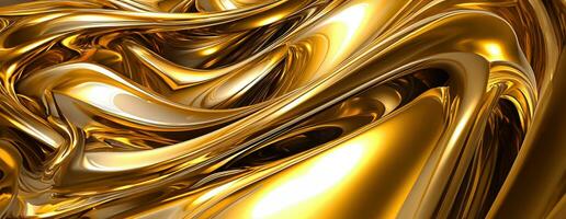 AI generated Gold background or texture and gradients shadow. AI Generative. photo