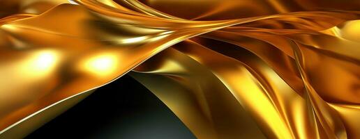 AI generated Gold background or texture and gradients shadow. AI Generative. photo