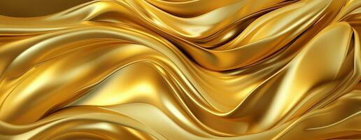 AI generated Gold background or texture and gradients shadow. AI Generative. photo