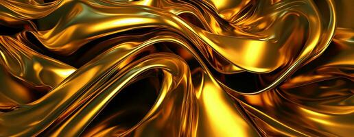 AI generated Gold background or texture and gradients shadow. AI Generative. photo