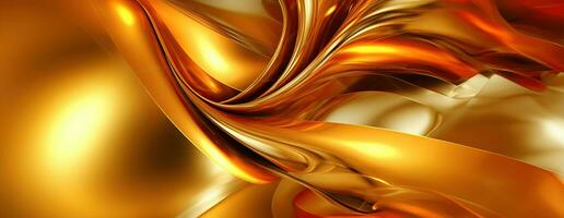 AI generated Gold background or texture and gradients shadow. AI Generative. photo