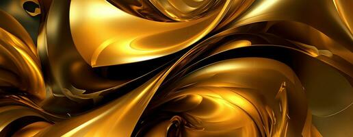 AI generated Gold background or texture and gradients shadow. AI Generative. photo