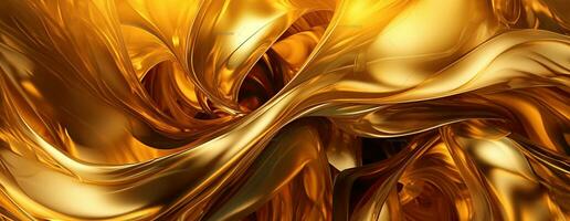 AI generated Gold background or texture and gradients shadow. AI Generative. photo