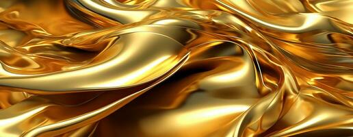 AI generated Gold background or texture and gradients shadow. AI Generative. photo