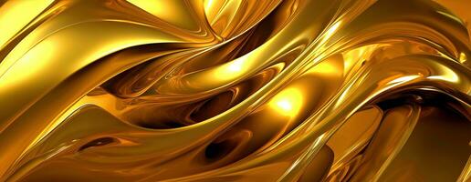 AI generated Gold background or texture and gradients shadow. AI Generative. photo