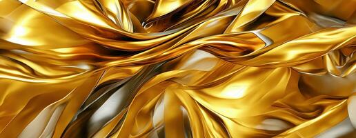 AI generated Gold background or texture and gradients shadow. AI Generative. photo