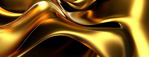 AI generated Gold background or texture and gradients shadow. AI Generative. photo