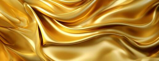 AI generated Gold background or texture and gradients shadow. AI Generative. photo