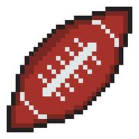 American football ball with pixel art design vector