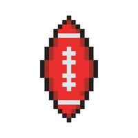 American football ball with pixel art design vector