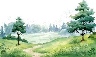 AI generated watercolor nature illustration photo