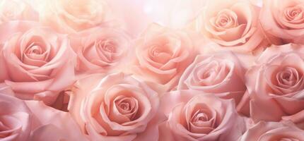 AI generated pink rose hd background free rose wallpaper for desktop photo