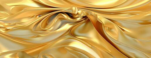 AI generated Gold background or texture and gradients shadow. AI Generative. photo