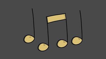 2d animated music elements video