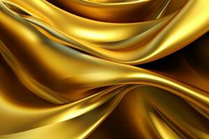 AI generated Gold background or texture and gradients shadow. AI Generative. photo