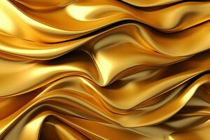 AI generated Gold background or texture and gradients shadow. AI Generative. photo