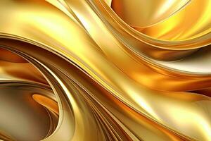 AI generated Gold background or texture and gradients shadow. AI Generative. photo