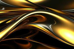 AI generated Gold background or texture and gradients shadow. AI Generative. photo