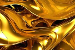 AI generated Gold background or texture and gradients shadow. AI Generative. photo