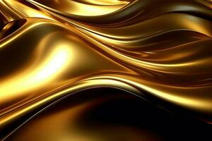 AI generated Gold background or texture and gradients shadow. AI Generative. photo