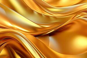 AI generated Gold background or texture and gradients shadow. AI Generative. photo