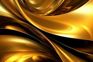 AI generated Gold background or texture and gradients shadow. AI Generative. photo