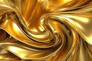 AI generated Gold background or texture and gradients shadow. AI Generative. photo