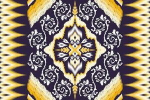 Geometric ethnic aztec embroidery style.Figure ikat oriental traditional art pattern.Design for ethnic background,wallpaper,fashion,clothing,wrapping,fabric,element,sarong,graphic,vector illustration. vector