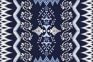 Ikat ethnic aztec embroidery style.Figure Geometric oriental traditional art pattern.Design for ikat background,wallpaper,fashion,clothing,wrapping,fabric,element,sarong,graphic,vector illustration. vector