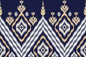 Ikat ethnic aztec embroidery style.Figure Geometric oriental traditional art pattern.Design for ikat background,wallpaper,fashion,clothing,wrapping,fabric,element,sarong,graphic,vector illustration. vector