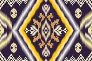 Geometric ethnic aztec embroidery style.Figure ikat oriental traditional art pattern.Design for ethnic background,wallpaper,fashion,clothing,wrapping,fabric,element,sarong,graphic,vector illustration. vector