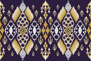 Ikat ethnic aztec embroidery style.Figure Geometric oriental traditional art pattern.Design for ikat background,wallpaper,fashion,clothing,wrapping,fabric,element,sarong,graphic,vector illustration. vector